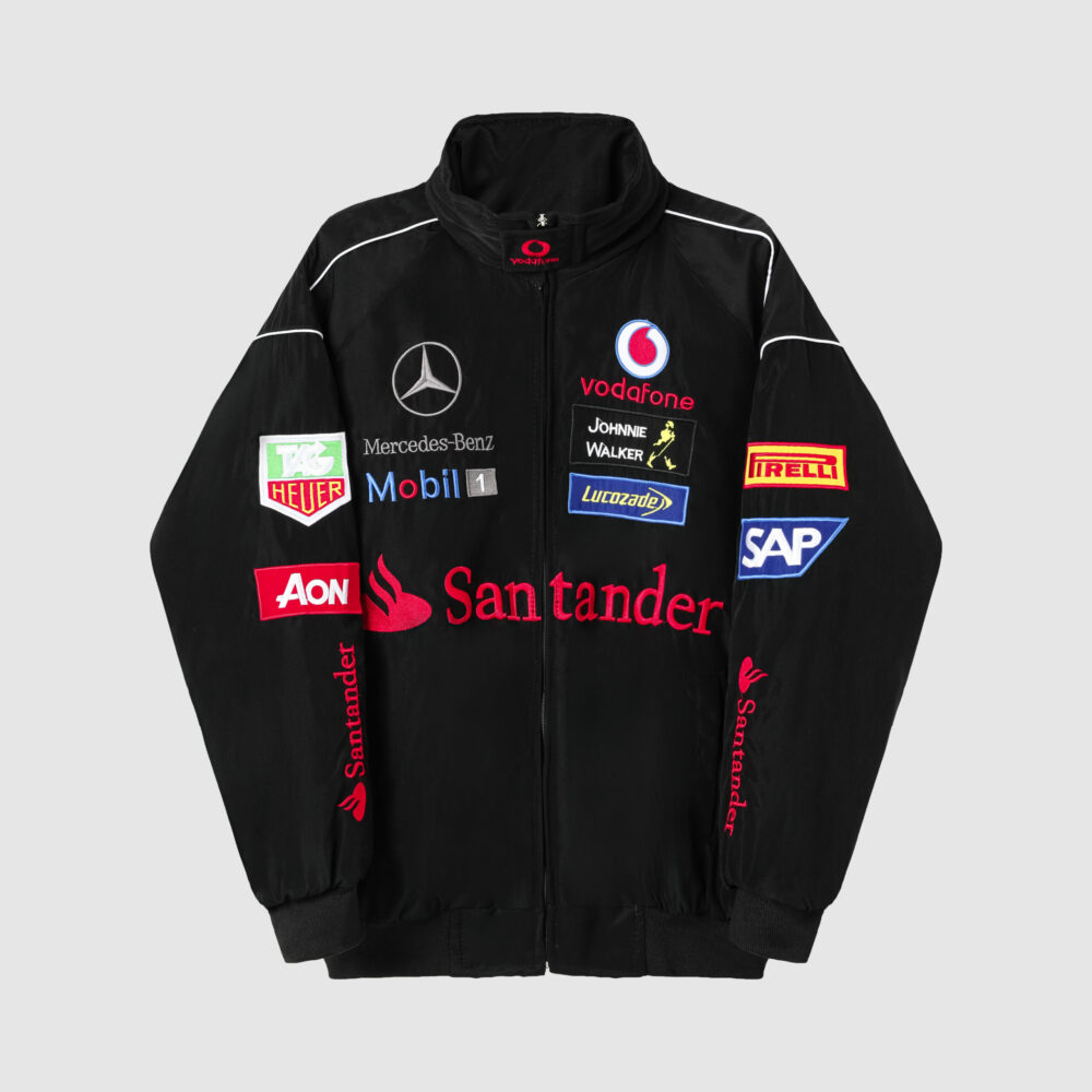 Mercedes-AMG x McLaren F1 Vintage Authentic Racing Jacket - FULL BLACK