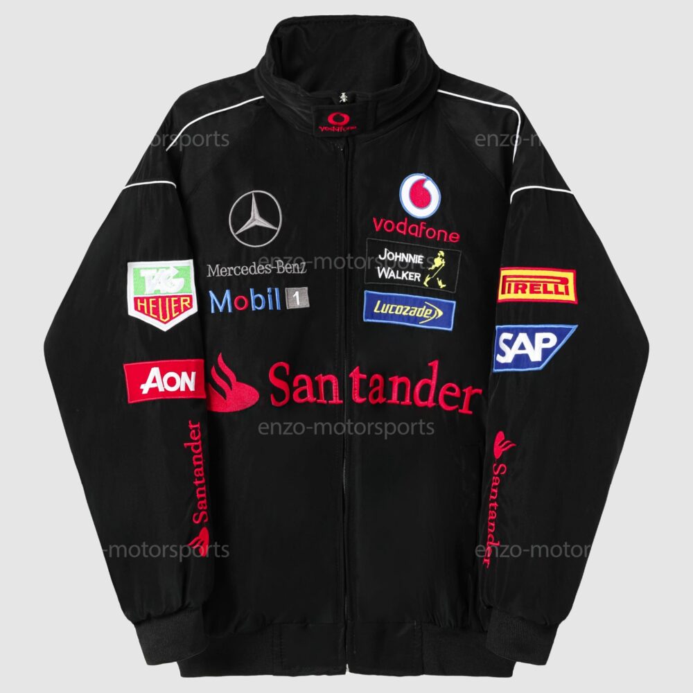 Mercedes-AMG x McLaren F1 Vintage Authentic Racing Jacket - FULL BLACK