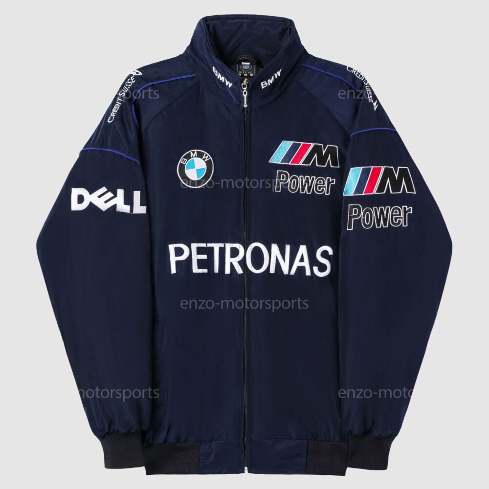 BMW x SAUBER F1 Vintage Authentic Racing Jacket - NAVY BLUE