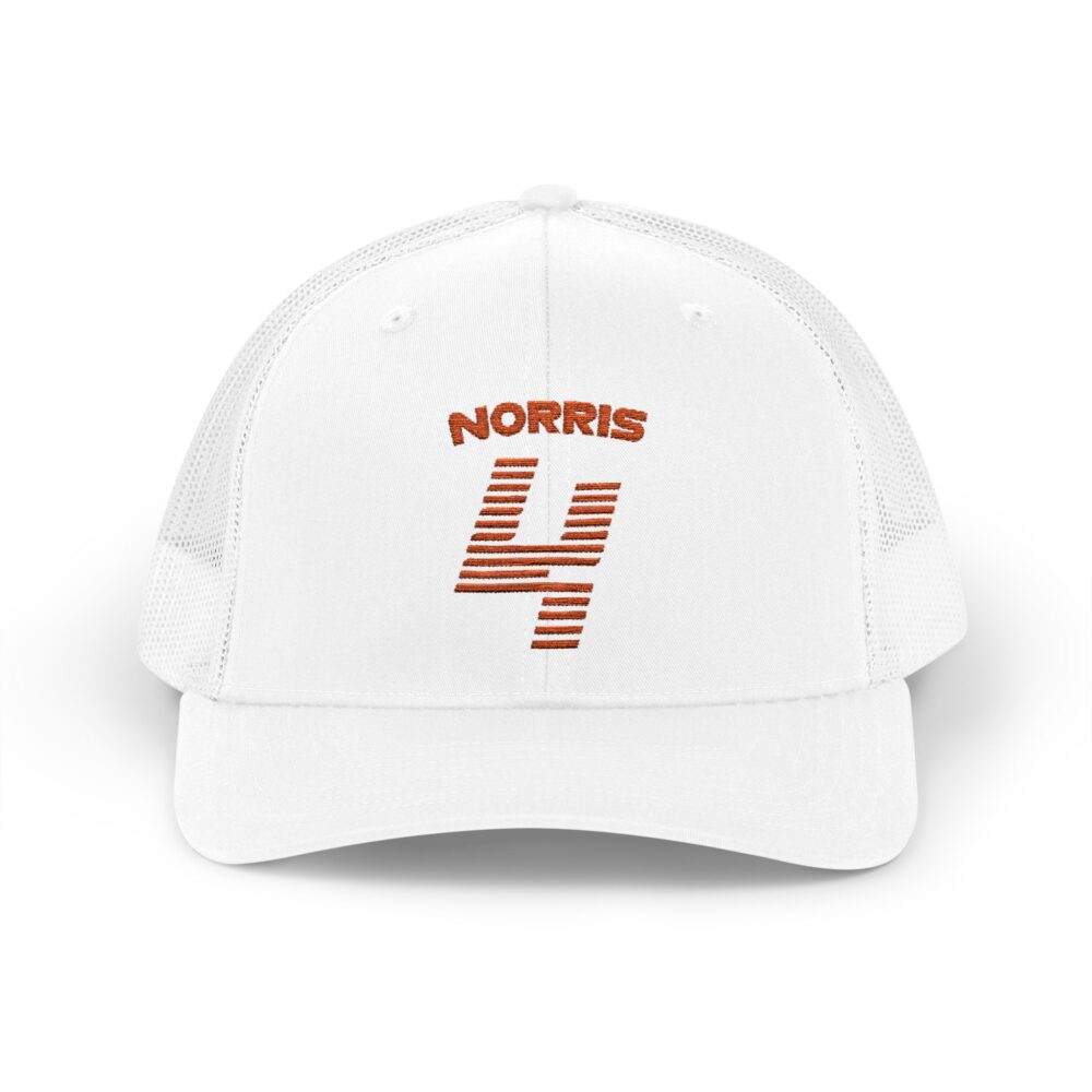 Lando Norris 4 Embroidered Premium Snapback Trucker Cap